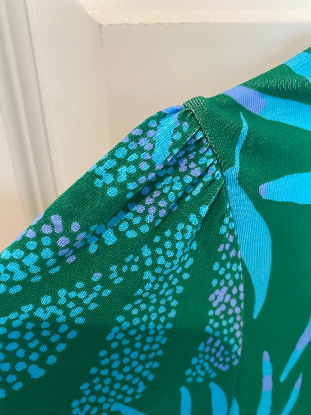 Lilly Pulitzer Teal & Aqua Leaf-Print Long dress - Picture 7 of 12